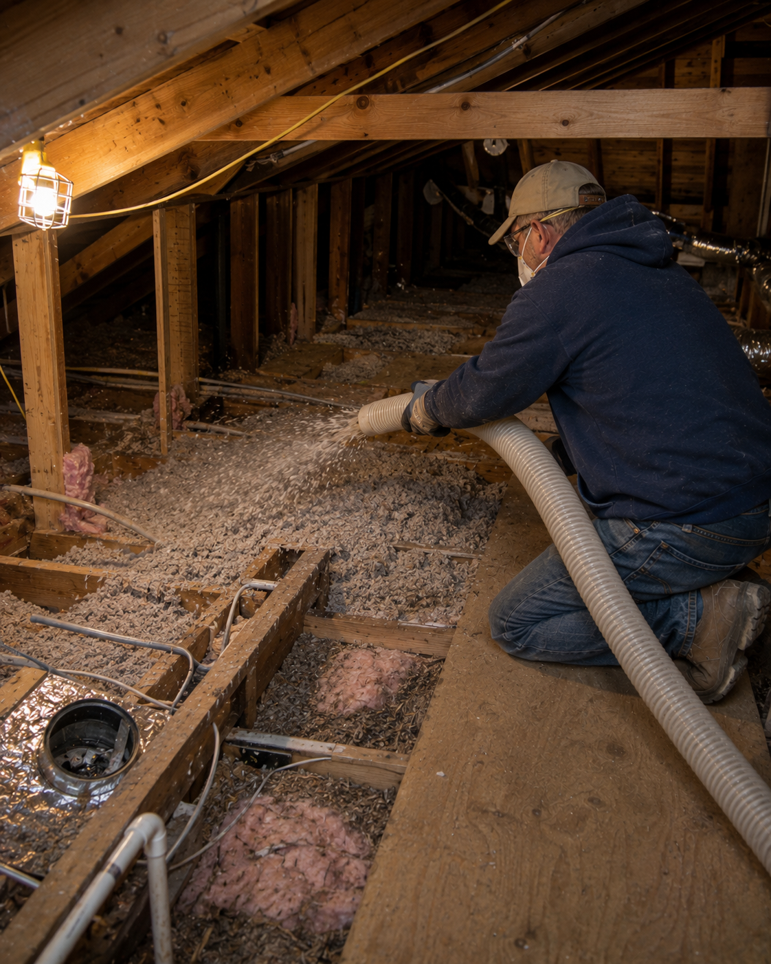 NJ Comfort Partners weatherization project, an installer doing income-qualified home upgrades in a New Jersey home