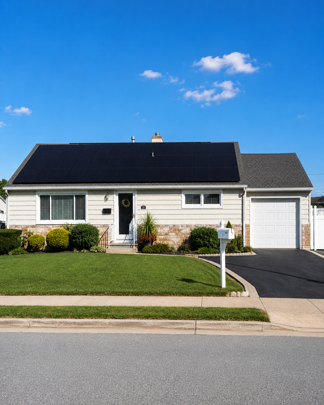 A residential New York solar installation eligible for the state's 25% solar income tax credit