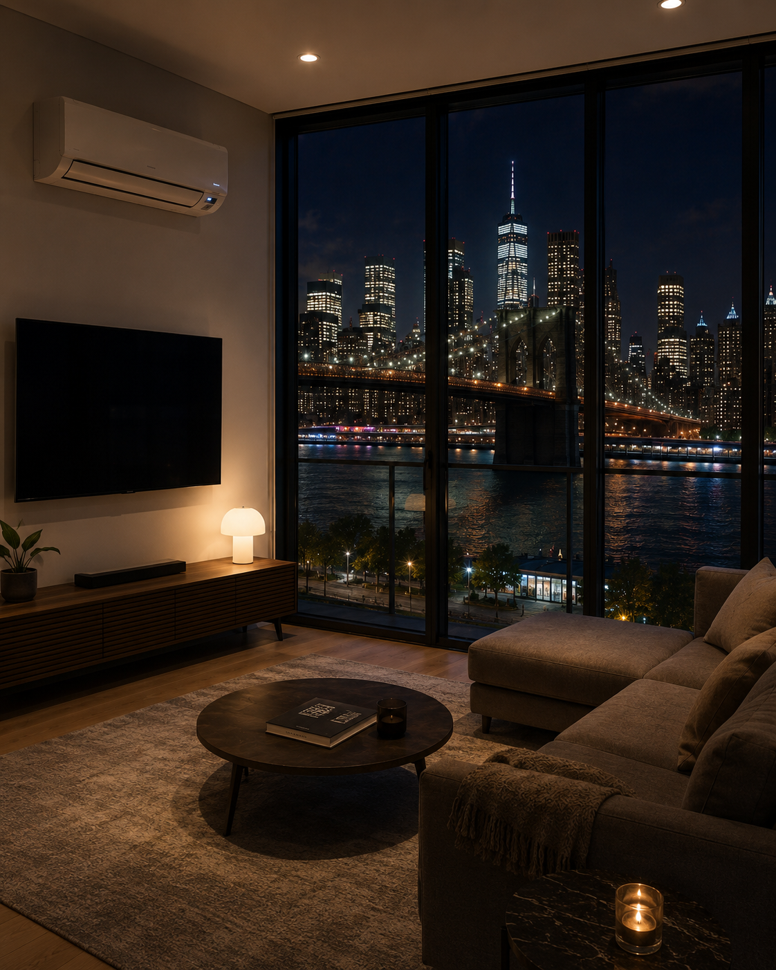 NYS Clean Heat air-source heat pump installation, a residential heat pump system at a New York home